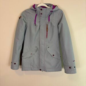 Klim Women's Aria Jacket Grey Snowmobile Winter Jacket with Hood Size XS